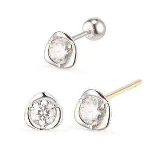 [도로시] 14k 모이사나이트 버드 플라워 피어싱(소)(1개)