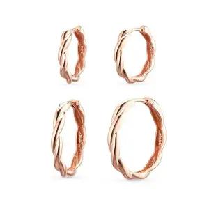 [도로시] 14k 로프 꽈배기 링귀걸이(대)