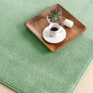 스칸디앤홈 관리쉬운 크레용 단모 러그 거실 카페트 세이지그린 200x400