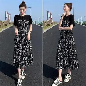 [오노마] ONM 봄여름 샤랄라 꽃무늬패턴 하이웨스트 반팔 원피스 (S9997146)