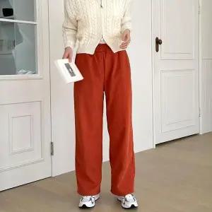 [오노마] ONM 겨울 여성 골덴 캐주얼 일자 양털 와이드 팬츠 바지 (S11884467)