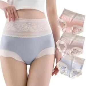 [오노마] ONM 하이웨스트 플라워레이스 빅사이즈팬티 모달팬티 빅사 (S12079740)