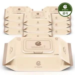앙블랑 아기물티슈 70평량 세이프 베이지 캡형 72매X10팩 N-GC10
