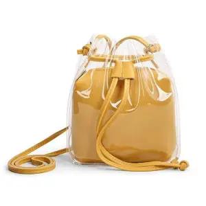 [셀러허브][라일리] Rly 여자 복조리 작은 비닐 투명 숄더백 노란색 가방 (S9509396)