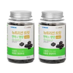 뉴트리션트릿 미니 면역영양 포켄스 강아지 면역력 영양제 180캡슐, 2개