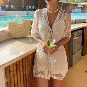 [하프클럽/비바럽]로미 레이스 점프수트 JS19704F 점프슈트 여름 원피스 반팔 반바지