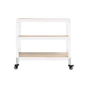철제 조립식 강화 대형바퀴 이동식선반 3단 1200 x 900 x 600