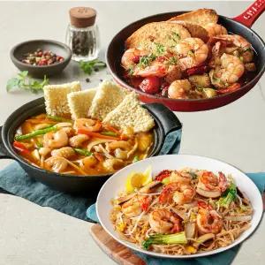 애슐리 해물 누룽지탕+감바스 피칸테+타이 시푸드 팟타이 총 6인분 홈파티 밀키트