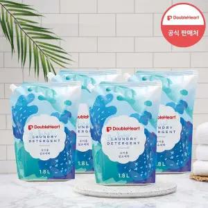 [더블하트] 유아용 세탁세제 1800ml 파우치 2+2