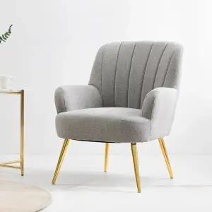 [공간미가구]롤리 1인용 소파 인테리어 디자인 거실 골드 패브릭