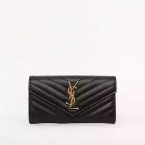 생로랑 모노그램 마틀라쎄 엔벨로프 여성 장지갑 372264 BOW01 1000