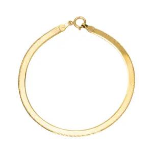 14K 여자 금 팔찌 스네이크 체인 3mm