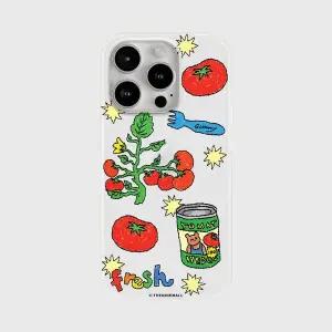 더나인몰 tomato drawing pattern 반투명 폰케이스