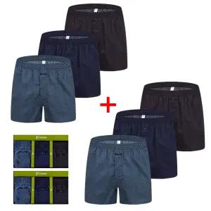 제임스딘 남성 트렁크 순면 80수 주자 사각 팬티 3P+3P IRJ7292