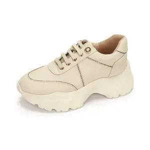 [하프클럽/무크]엠.무크 알리샤 소가죽 크리스탈 스니커즈 라이트베이지 516423310AQ