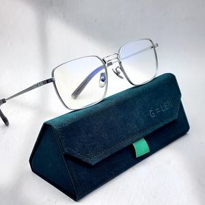 글라스렌 가벼운 사각 리얼 티타늄안경테 블루라이트 안경 남자 여자 패션 명품 TGL54