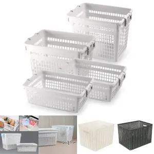 멀티리빙 바스켓 대(3호) 485x330x270mm (1EA)/대형/사각/바구니/리빙/손잡이/정리/오픈형/직사각/큰바구니