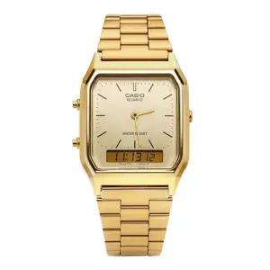 남녀공용 Analog Digital Square 메탈 손목 시계 AQ 230GA 9DHDF)