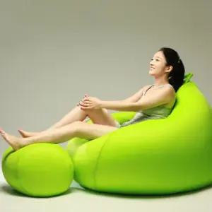 아트박스 보니타빈백 [빈백+풋스툴 세트] 초대형 코쿤 C307 에어매쉬 빈백