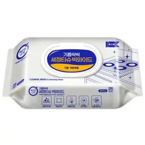 N 기름싹싹 세정티슈 빅와이드 캡형 25매