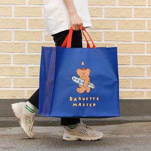 로마네 타포린백 바게트베어 라지 재활용가방 이쁜 장바구니 분리수거가방 가정용 분