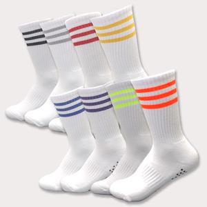 스포츠 3줄 중목양말 미끄럼방지 폭신한 에어로빅 런닝 헬스 요가 필라테스 골프 운동