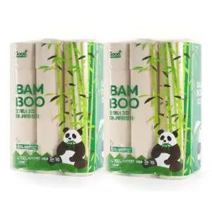 [체험특가]대나무화장지30M3겹30롤(1 + 1) 100%대나무 천연펄프 유해성분FREE