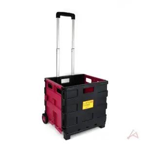 플라스틱 시장바구니카트 쇼핑카트 접이식 와인 네모 (WFGTJCG)