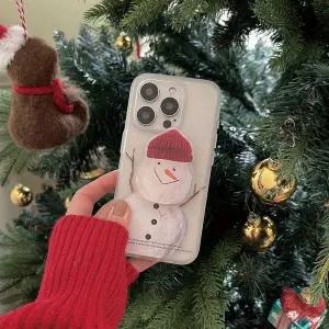 메이드모먼 neighbor snowman 디자인 반투명 폰케이스