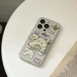 메이드모먼 cozy drawing pattern 디자인 반투명 폰케이스