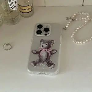 메이드모먼 drawing teddy bear 디자인 반투명 폰케이스