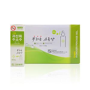 그린제약 뿌리는 소독약 과산화수소수 60ml x 10개 스프레이형