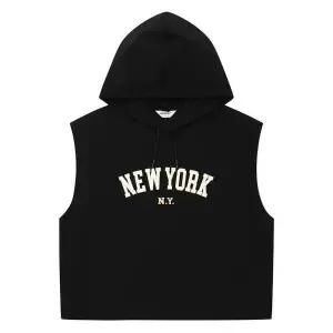 [에꼴리에] 세이브존03 나일론 스판 크롭 후드 조끼  24C0781-BK (S30482908)