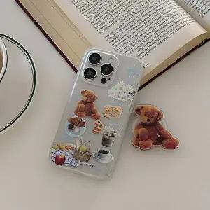 메이드모먼 flower garden picnic 디자인 반투명 폰케이스