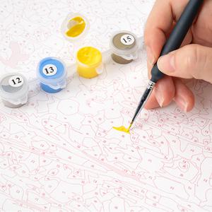 세필붓 유화 아크릴 물감 낱개 7종 윤곽 얇은 미세 미술 붓