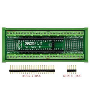 Teensy 4.1 용 터미널 블록 브레이크 아웃 보드 모듈 DIN 레일 마운트 버전