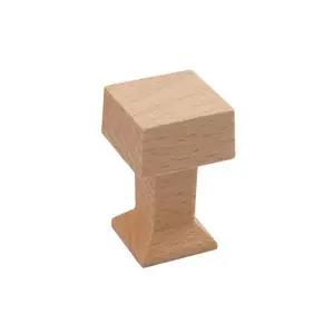 원목1구손잡이 무도색 정사각 10개 WFFNO4B