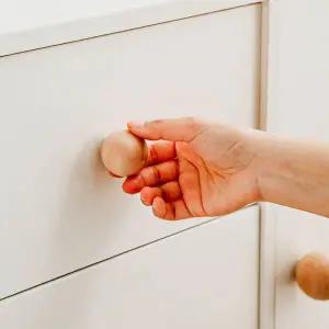 우드 볼 가구 서랍 손잡이 원목 L WC87BEC