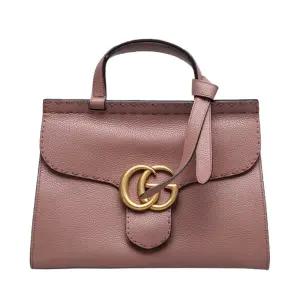 [중고명품] 핑크 GG 마몬트 탑 핸들 스몰 토트백