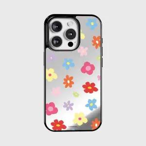 더나인몰 doodle flower pattern 미러 범퍼케이스