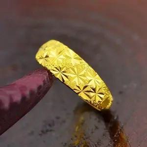 여성 18K 압축 도금 반지 변색없는 라운드어스-WDD6883