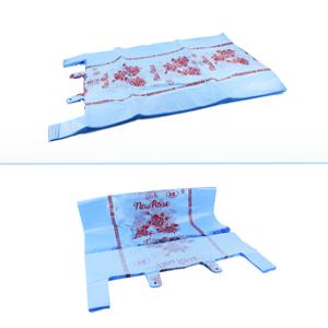 두꺼운시장비닐봉지50p 이불비닐8호청색 장미패턴쓰레기봉투