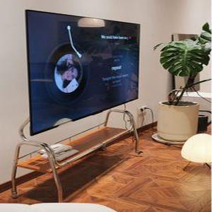 tv거치대 바퀴달린 우드 120x36x90cm 거치대 이동식 브라켓