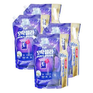 엘지 피지 모락셀라 냄세제거 겸용 액체 세탁세제 뽀송한 코튼향 2.3L 4개 빨래
