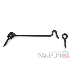 틴틴 걸고리 철사 4인치 흑색 서랍문고리 문걸쇠 창문잠금장치