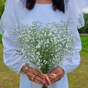 생화 흰색 안개꽃 꽃다발 셀프 웨딩촬영 부케 안개꽃다발 생화택배