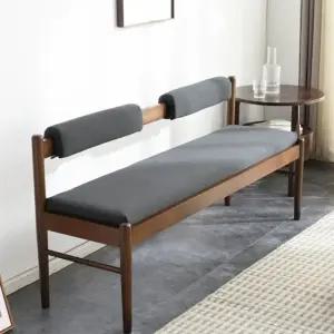 벤치의자 브라운 등받이 141cm 2인용 원목 (WFHJMHR)