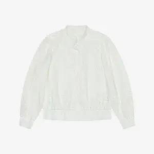 [베스띠벨리][베스띠벨리] 베스띠벨리 러플 펀칭 레이스 블라우스BKBAC24010 (P