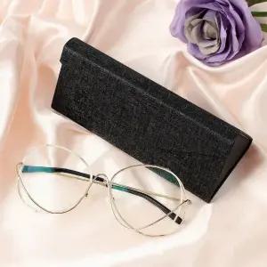 하드 접이식 선글라스케이스 휴대 블랙 안경케이스 (WFHJG3B)