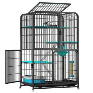 철장케 고양이 철창 철망 격리장 71x54x95 블랙 울타리 펜스 캣 대형